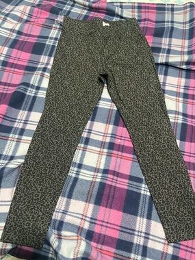LOFT Girls' Charcoal Leopard Print Leggings